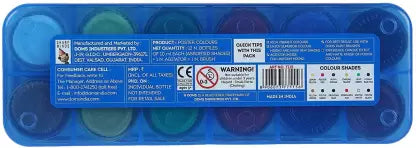 DOMS Poster Colours 12 Shades (Set of 12, Multicolor)