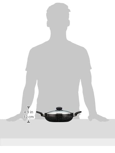 Solimo Aluminium 6 Piece Non-Stick Cookware Set with Detachable Handle| Granite Finish | Induction Base | Pfoa Free | HTR Exterior Coating | Black