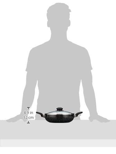 Solimo Aluminium 3 Piece Non-Stick Cookware Set Detachable Handle |Granite Finish | Induction Base | Pfoa Free | High Temperature Resistant Exterior Coating | Black