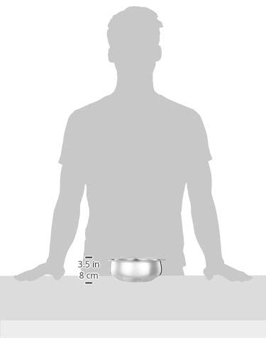 Solimo Stainless Steel Handi Set size 15cm,16 cm,19cm,21cm (4 pieces, 750ml, 1100ml, 1500ml and 1900ml)