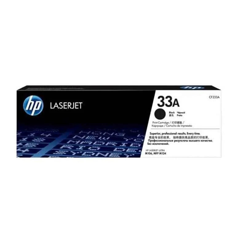 HP 33A Black Original LaserJet Toner Cartridge, CF233A