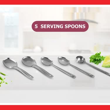 Klassi Kichen 20 Pcs Copper Bottom Multipurpose Cook & Serve Set