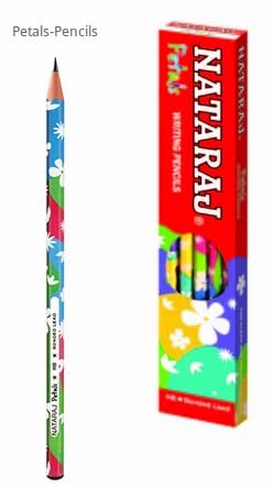 Natraj Petals Writing Pencils Pack Of 50 + 5 Sharpner + 5 Eraser