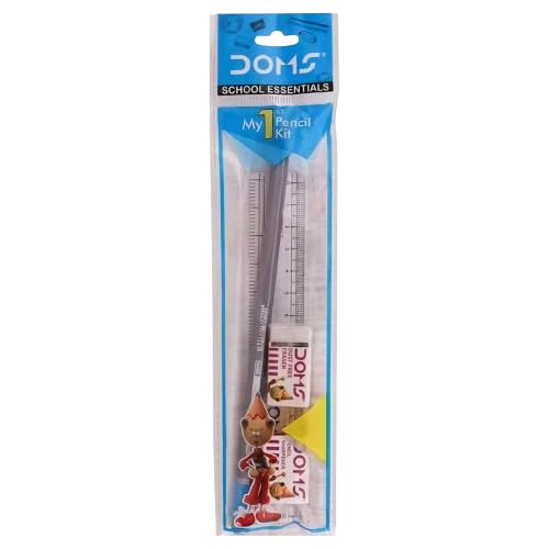 Doms My 1st Pencil Kit X20 | For Dark & Neat Writing | Perfect Value Pack | Kit For School Essentials | Includes Pencil, Scale, Sharpner & Eraser | Pack of 20 Kits