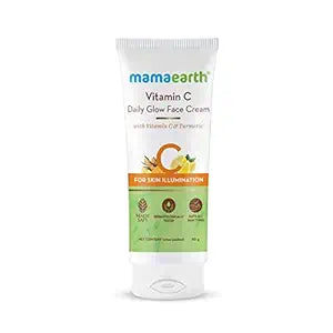 Mamaearth Vitamin C Daily Glow Face Cream With Vitamin C & Turmeric For Skin Illumination - 80 G