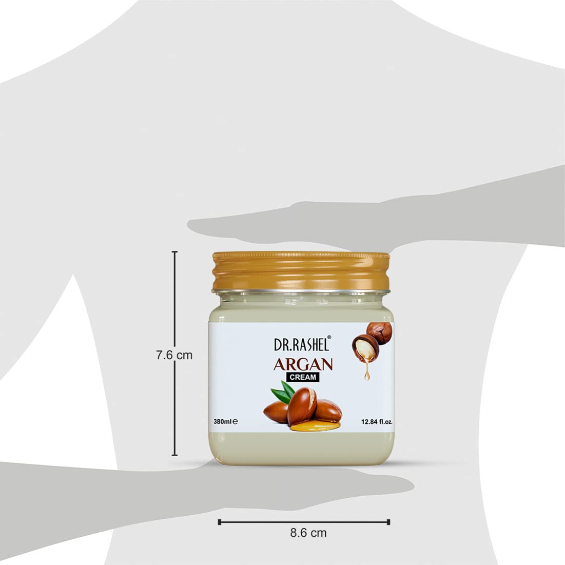 DR.RASHEL Argan Cream For Men & Women With Goodness of Argan oil & Vitamin E (380 Ml) | Hydrating & Moisturizing Facial Cream |soothing & Cleansing Facial Cream For All Skin Types