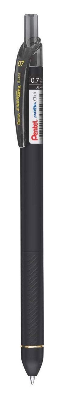 Pentel EnerGel Click Roller Gel Pen - Pack of 4 (BLACK PENS)