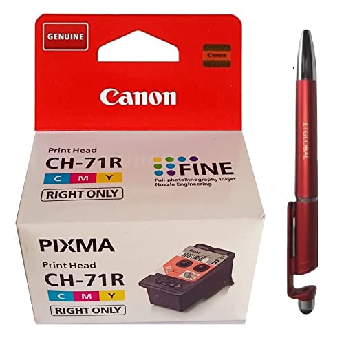 Canon Printer Head CH 71R for G570 / G670 Ink Tank Printers with 3in1 Multi-Function Mobile Phone Stand Stylus Pen Anti-Metal Texture Rotating Ballpoint Pen (Very Colors) 71R