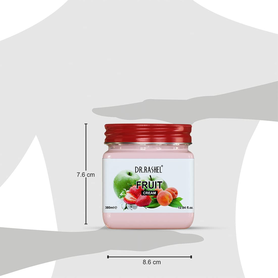 DR.RASHEL Fruit Face And Body Cream For Women and Men (380 Ml) | All Skin Types |Soft and Healthy Skin | Repairing & Nourishment | Deep Hydration & Moisturization | 100% Vegan | Paraben Free