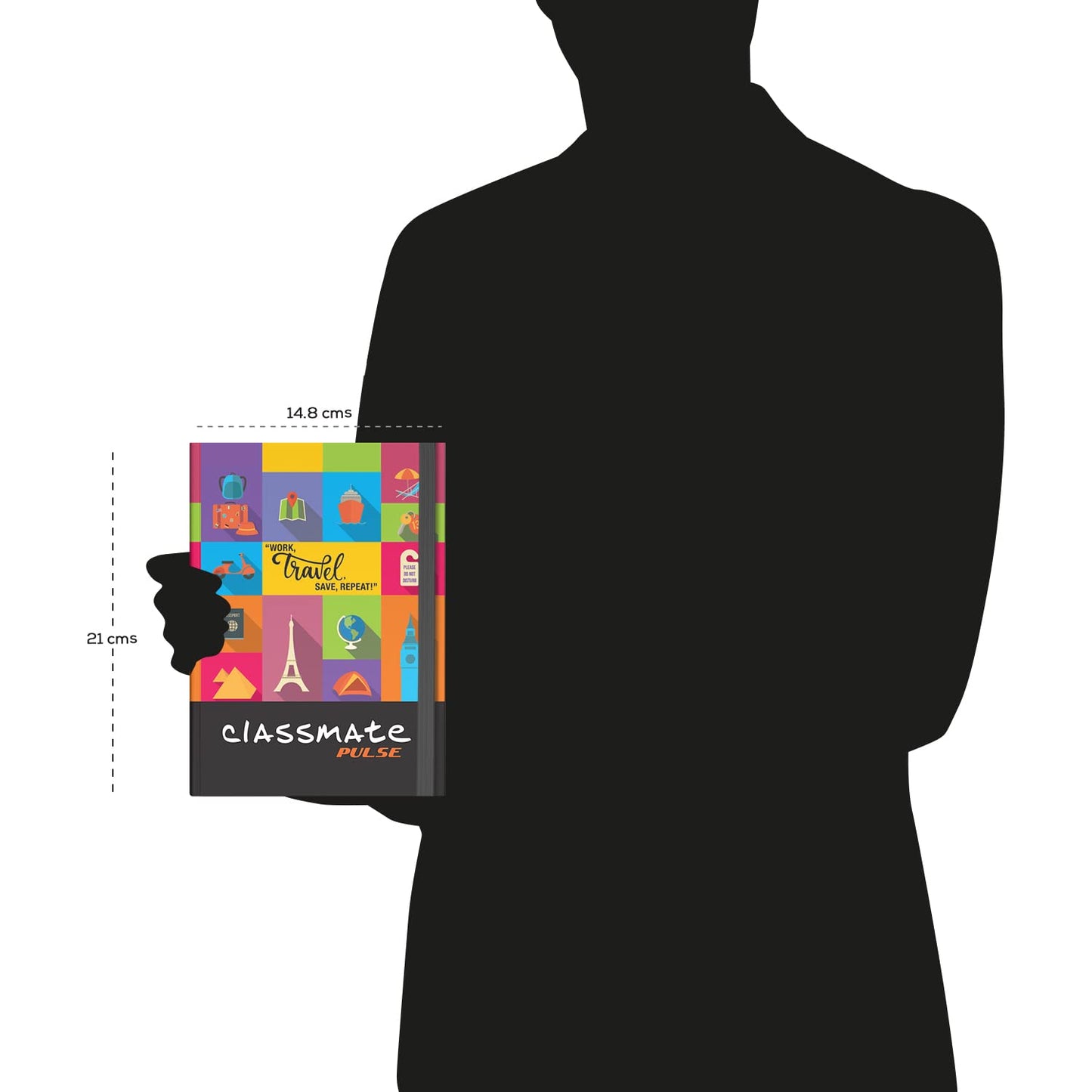 Classmate Pulse A5 Notebook | Flexi-Bound Hard Cover Notebook | 176 Pages | 80GSM Natural Shade Paper | Unruled | 8 Special Pages Inside |Ideal for Personal and Professional Use