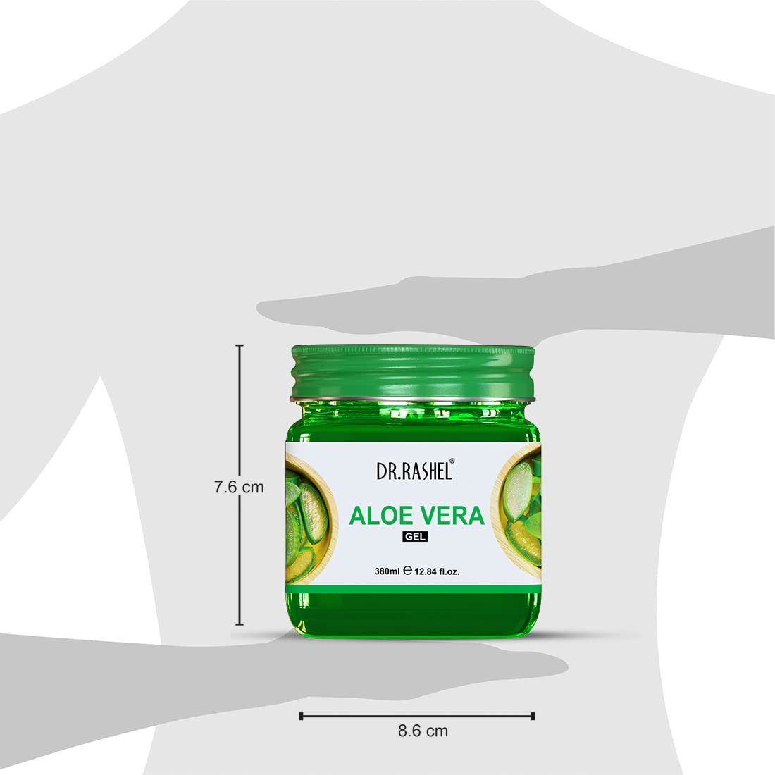 DR.RASHEL Aloe Vera Gel with natural Aloevera Extract for Men & Women for Moisturize and Sooth Glowing Skin with No Parabens, SLS, Silicones & Colour (380ml)