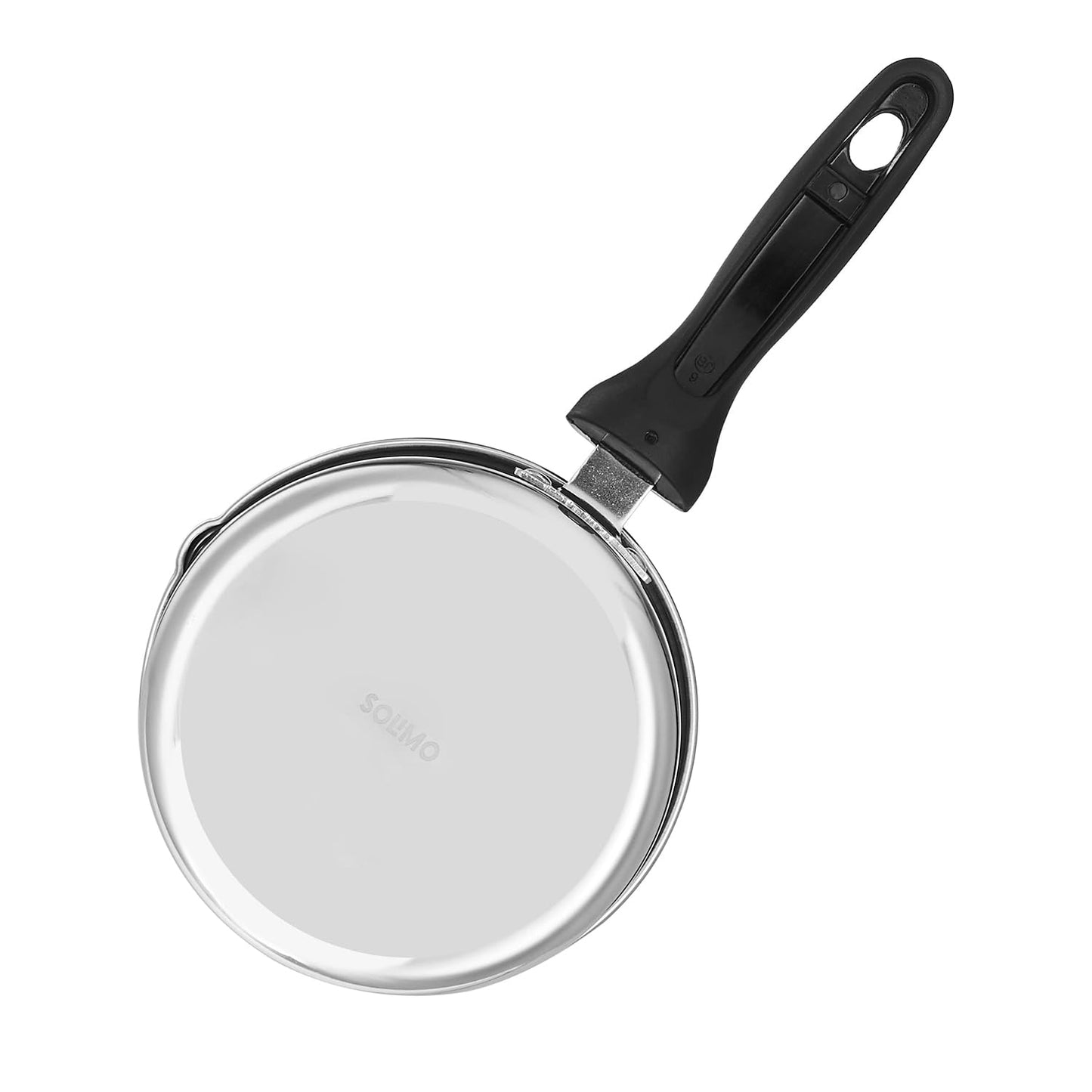 Solimo - 2 Pcs Stainless Steel Cookware Set - (Tope 18 cm, Sauce 14 cm) 2500 Liter