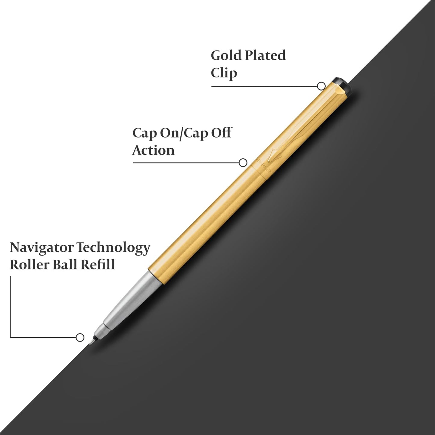 Parker Vector Gold GT Rollerball Pen (Blue)