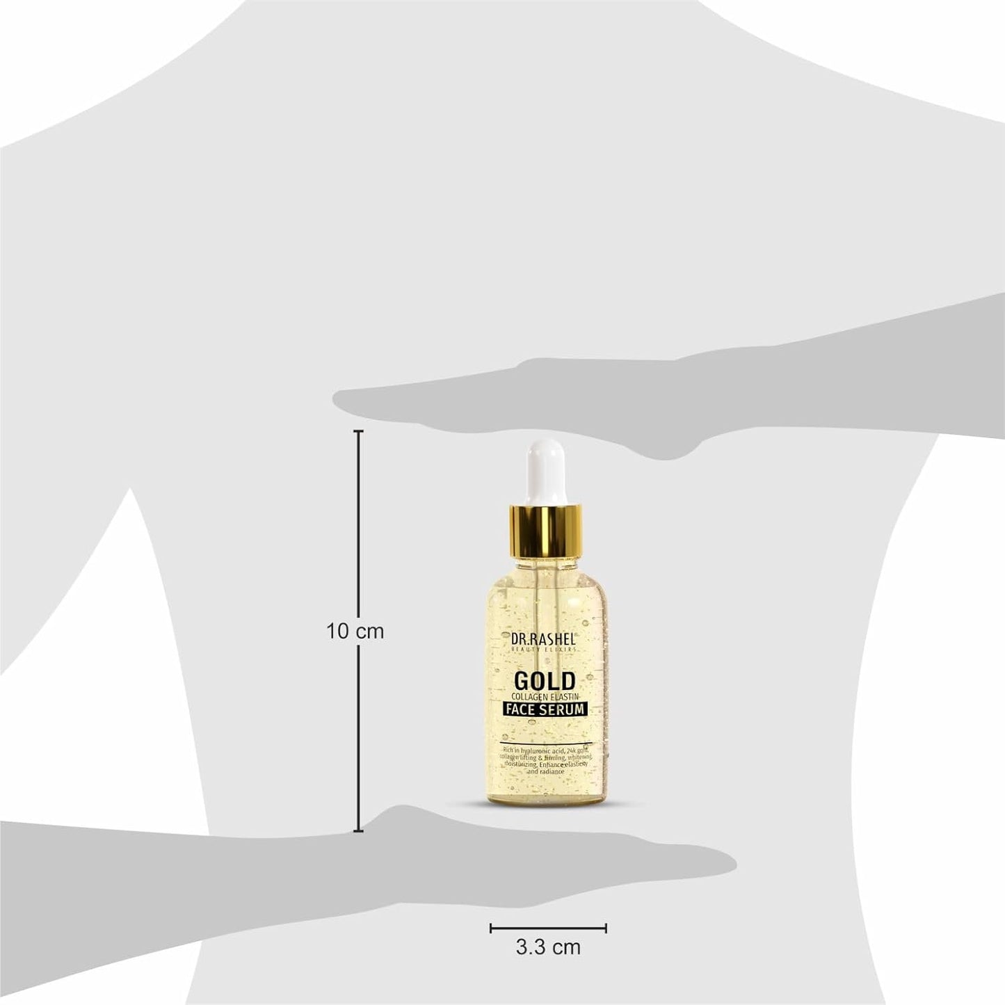 Dr.Rashel Gold Face Serum for Moisturizing & Glowing Skin | Fighting against Aging, Sun Damage, Dark Spots | 30ml