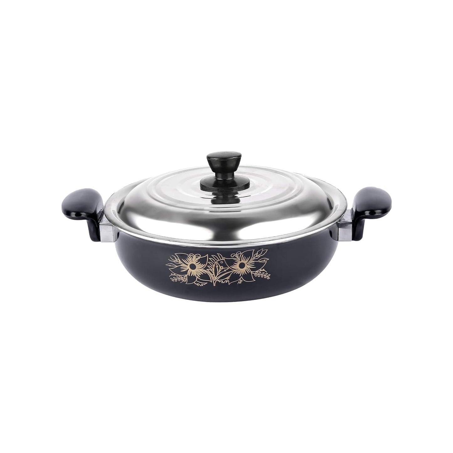 JESA HOMES 3 Pieces Accessories | Non Stick Induction Cookware Cooking Cooktop Combo Set for Kitchen | Kadai with Lid, Sauce Pan, Fry - Frying Pan | Made of Cast Iron