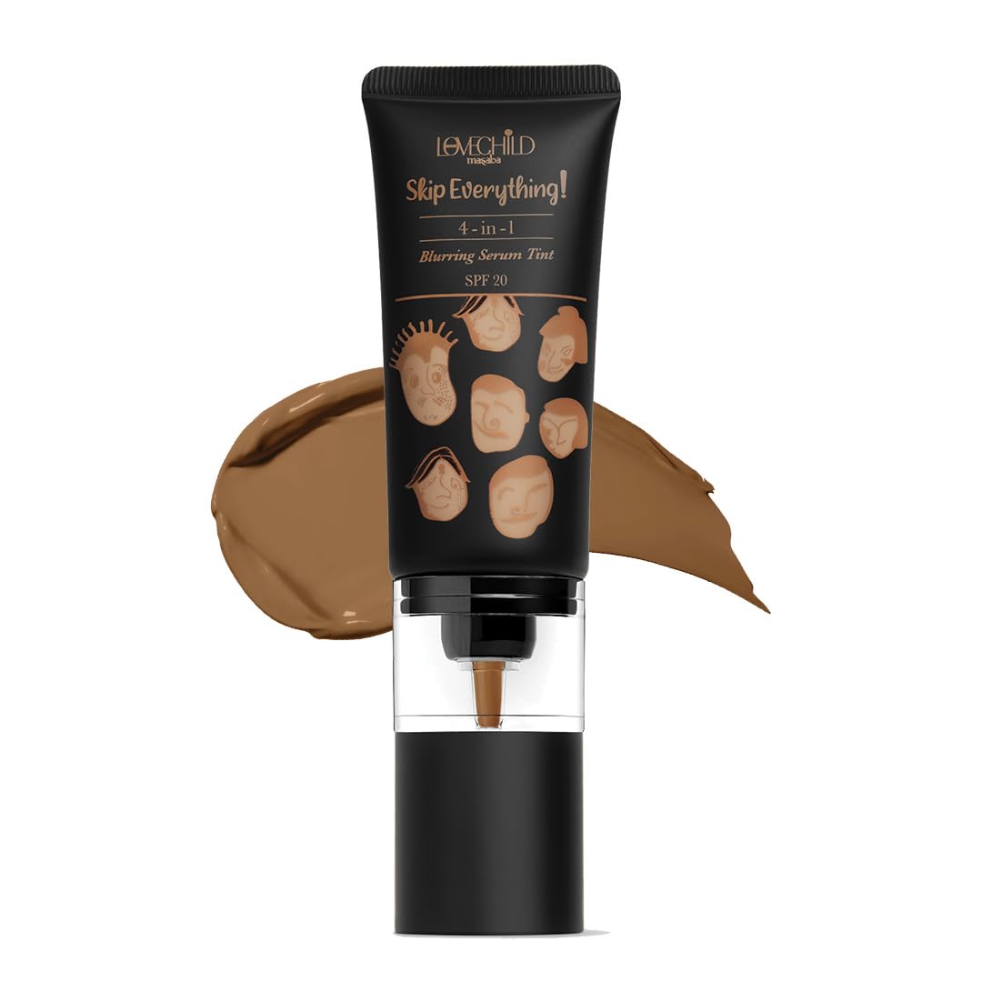 Lovechild Masaba Skip Everything Blurring 4 in 1 Serum Skin Tint, Natural Coverage, For Daily Use, With SOD Technology, Tough Toffee, 30ml