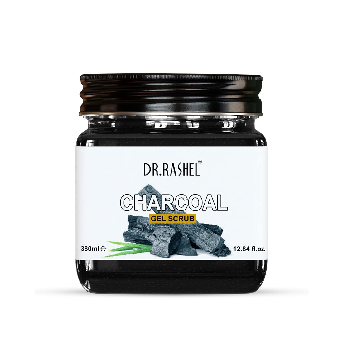 DR.RASHEL Charcoal Gel Face & Body Scrub For Men and Women (380 Ml) | All Skin |Cleanser Scrub For Deep Exfoliation | Dead Skin Remover | Tan Removal | Blackhead Remover