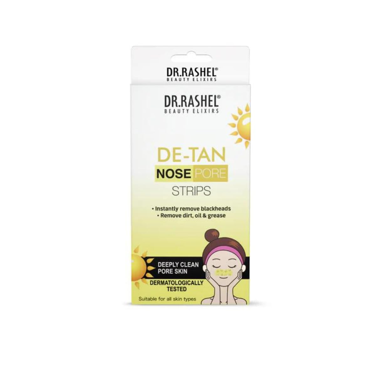 DR.RASHEL De-Tan Nose Strips & White Skin Face Wash Combo For Radiant Complexion.