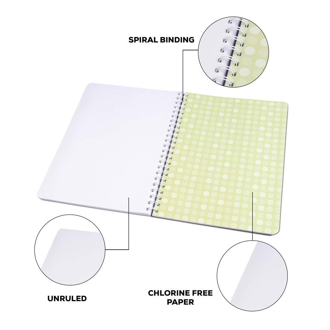 Classmate Pulse 6 Subject Spiral Notebook - Pack of 1 | Unruled | 300 Pages | A4-29.7cm x 21.0cm | Attractive Cover Designs | Soft Cover | Notebooks for College Students
