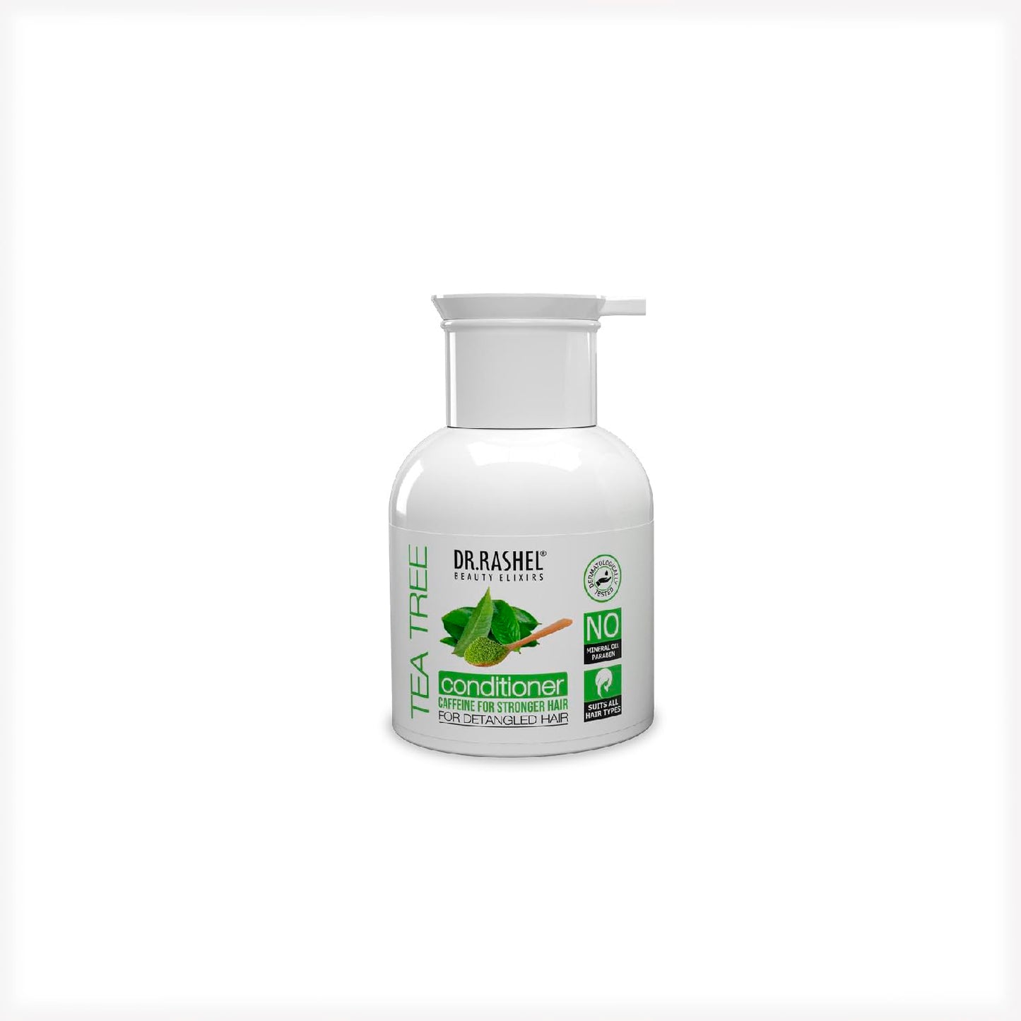 DR.Rashel Tea Tree Anti-Dandruff Conditioner Enriched with Goodness of Caffine & Tea Tree Oil | Promotes Healthy scalp | Sutiable For Smooth, Detangled & Breakage Free Hair For Men Women 200 ML