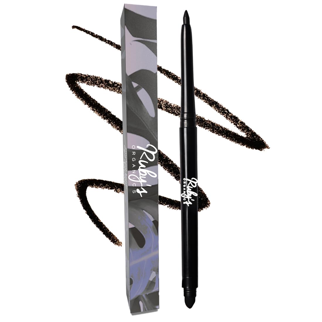 RUBY's ORGANICS Kohl Eyeliner In Black, Kajal Pencil With In-Built Smudger For Smokey-Eye, Extra Smooth & Blendable, Long-Wearing Matte Finish, Organic Eye Makeup, Cruelty-Free & Vegan, 0.35 Gm