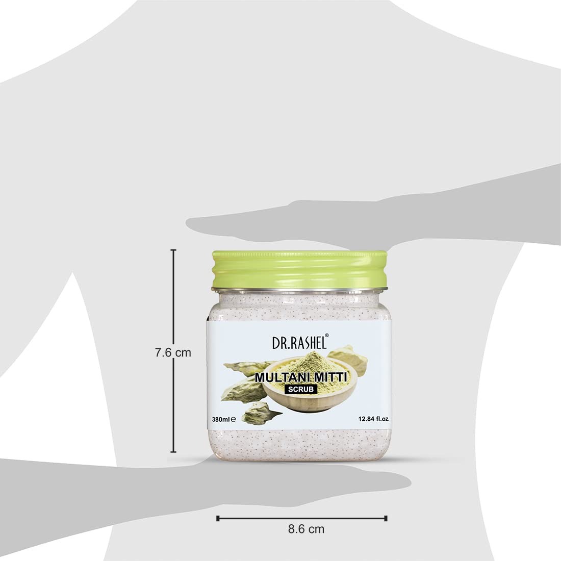 DR.RASHEL Multani Mitti Scrub For Face & Body (380 Ml) | All Skin |Cleanser Scrub For Deep Exfoliation | Dead Skin Remover Scrub | Tan Removal | Blackhead Remover Scrub