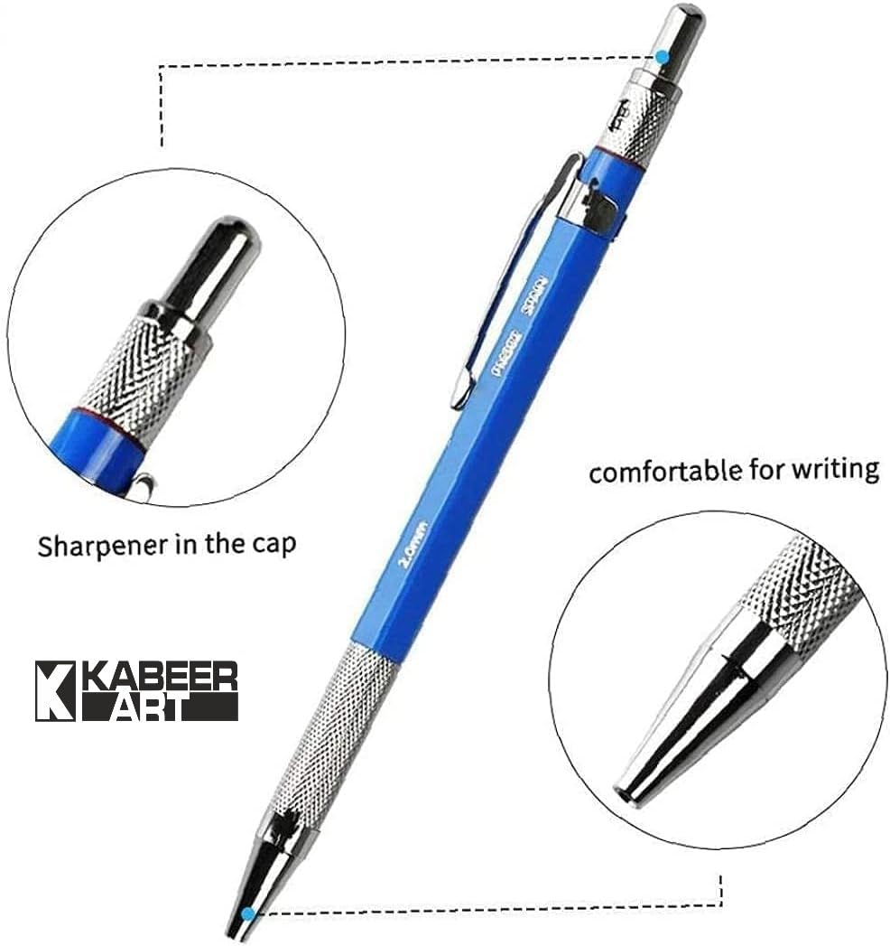 KABEER ART 2.0Mm Mechanical Pencil With Leads|Black