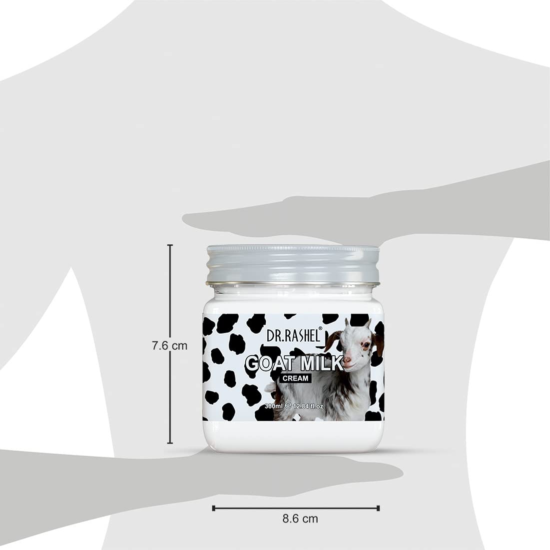 DR.RASHEL Goat Milk Face Cream For Women and Men (380 Ml) | All Skin Types |Soft and Healthy Skin | Repairing & Nourishment | Deep Hydration & Moisturization | 100% Vegan | Paraben Free