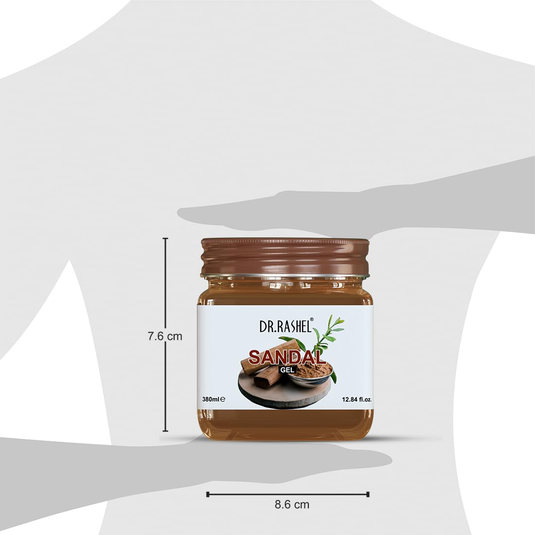 DR.RASHEL Sandal Gel For Face & Body (380 Ml) | All Skin |Cleanser Gel For Deep Exfoliation | Dead Skin Remover | Tan Removal | Blackhead Remover | Applicabl For Men and Women