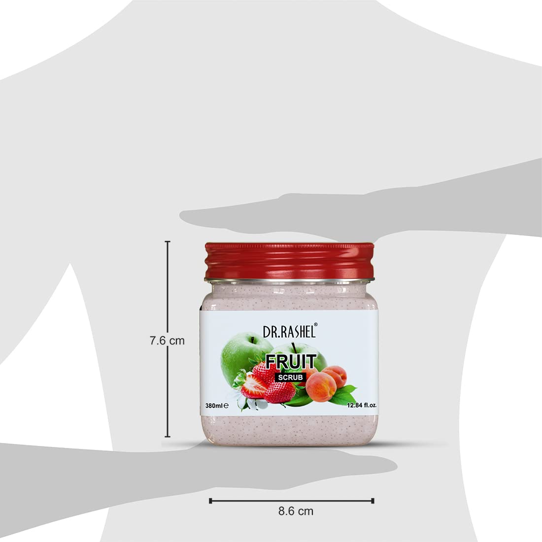 DR.RASHEL Fruit Scrub For Face & Body (380 Ml) | All Skin |Cleanser Scrub For Deep Exfoliation | Dead Skin Remover Scrub | Tan Removal | Blackhead Remover Scrub