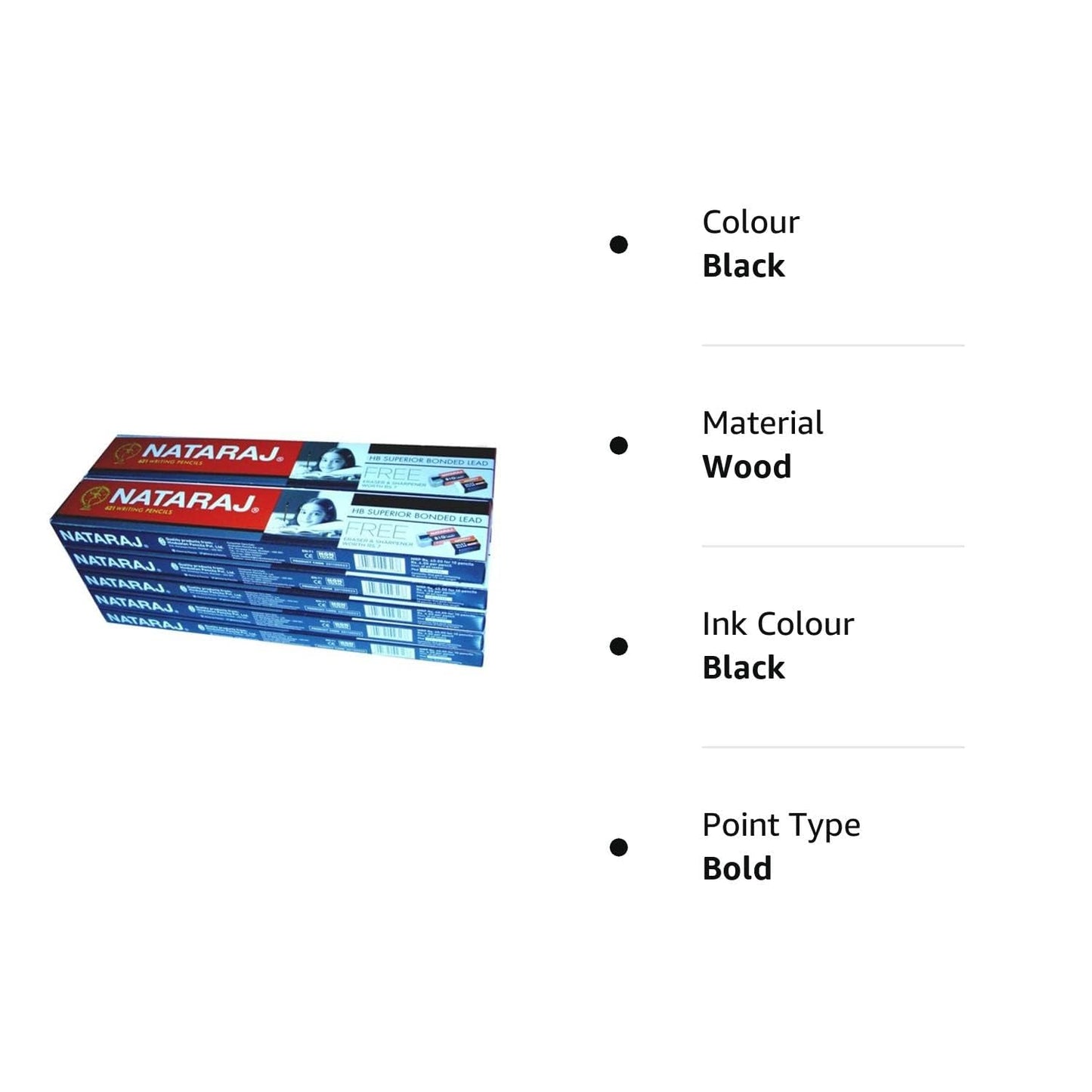 Nataraj 621 Pencils Pack of 10- 10 packs(100 pcs)