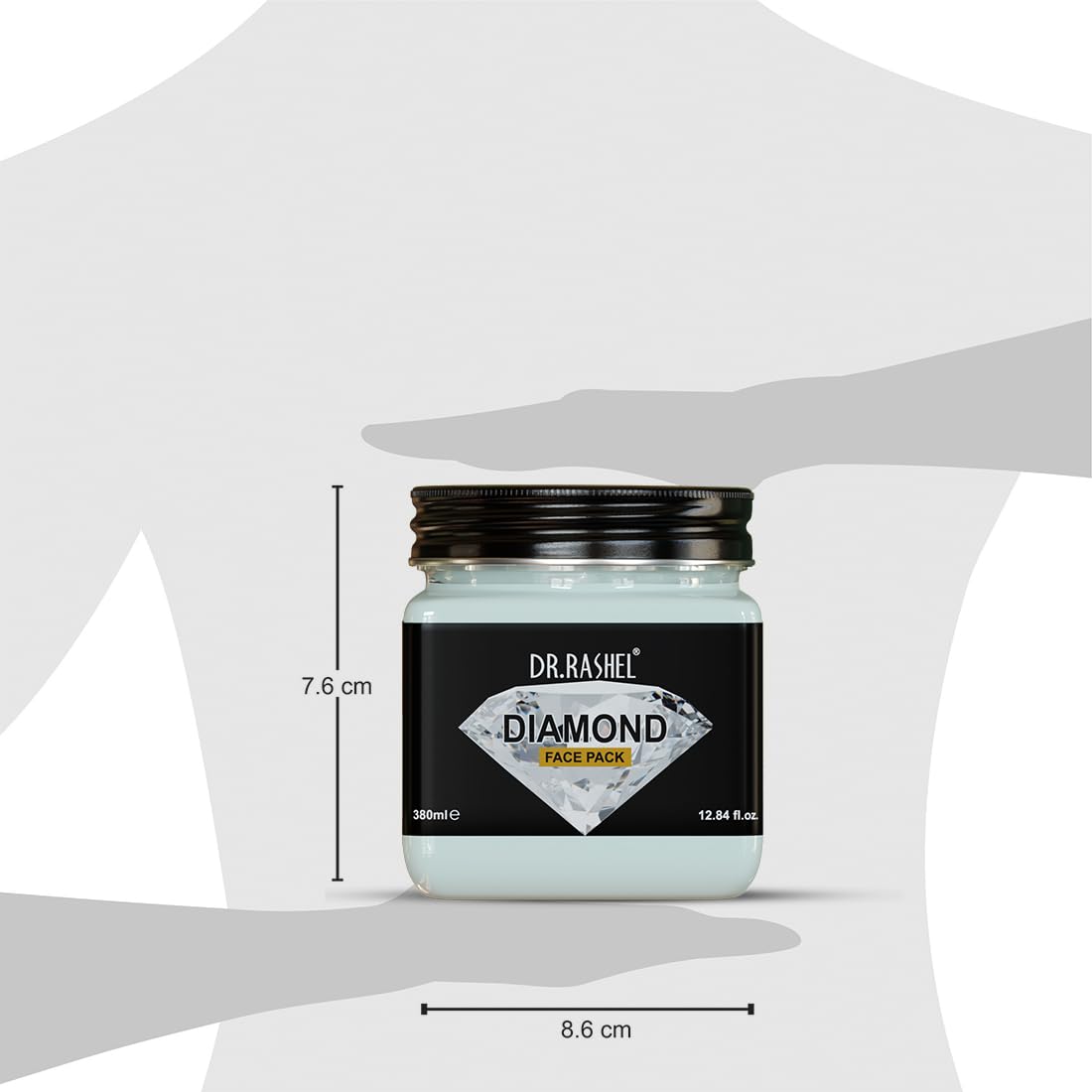 DR.RASHEL Diamond Face Pack For Nourishing Skin & Deep Cleansing (380 Ml) | Fight Against Wrinkles & Enhance Skin Elasticity | Suitable For Moistrizing Skin & Fairness | Applicable For Men & Women