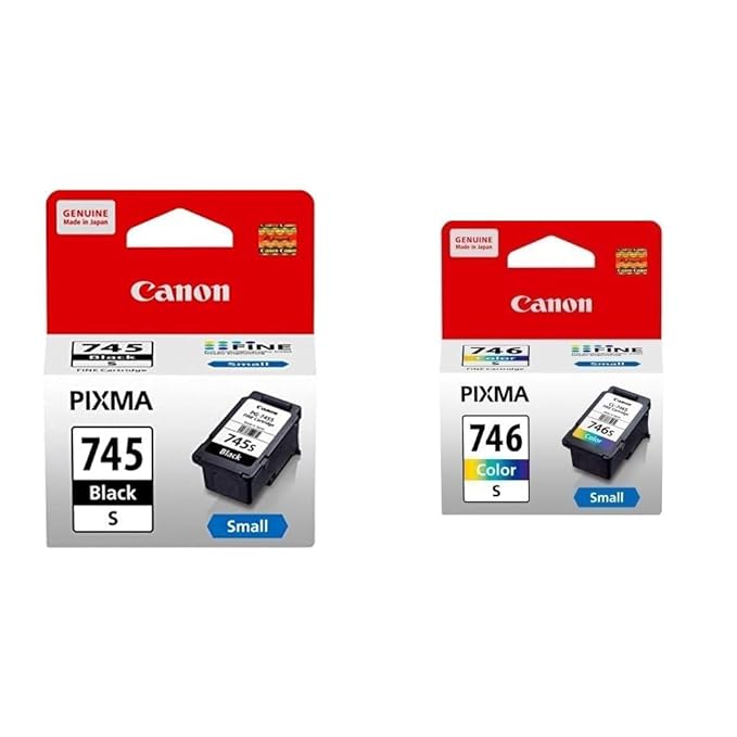 Canon PG745 Small & 746 Small Ink Cartridge PG-745 S CL-746 S PG 745S CL 746S Compatible with Canon Printer