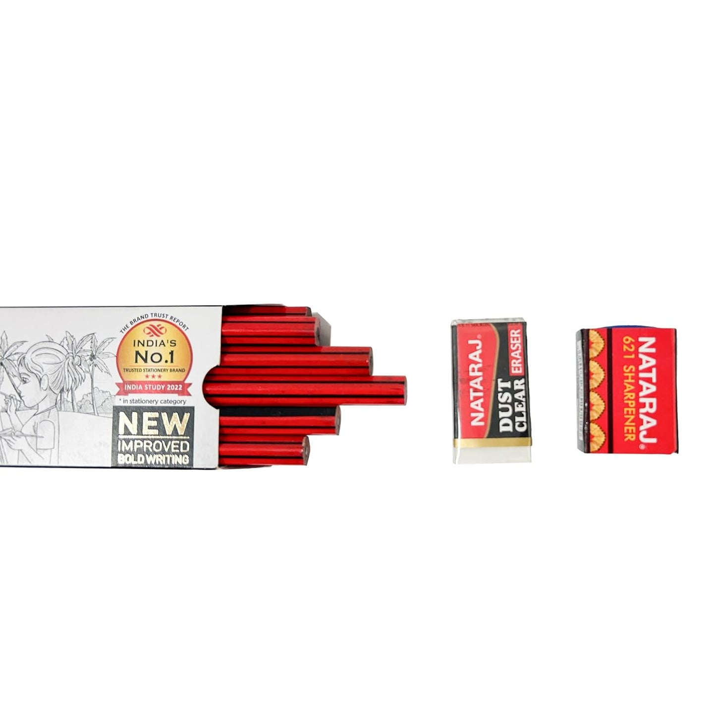 Nataraj 621 Pencils-Pack Of 10|Multicolor