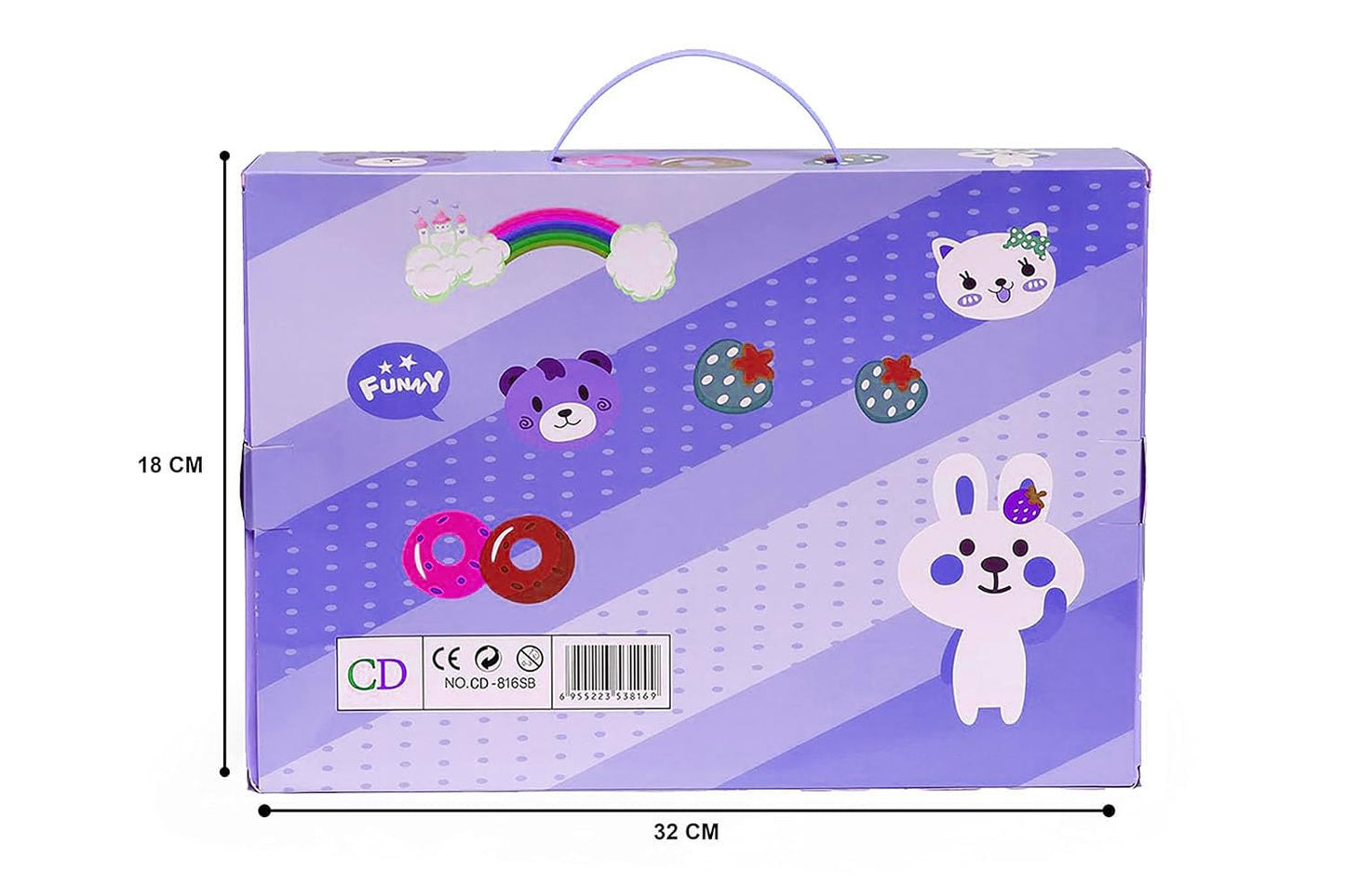 GJSHOP Mix Stationary Combo Gift Set for Kids, 1 Water Bottle | 1 Pencil Box | 2 Pencil | 1 Eraser | 1 Scale | 1 Sharpner | 4 Colour Sketch pens. (Blue)