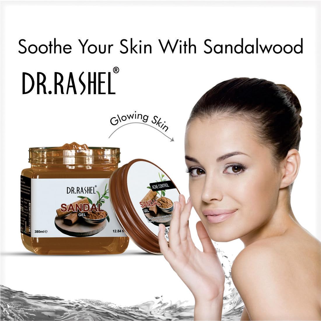 DR.RASHEL Sandal Gel For Face & Body (380 Ml) | All Skin |Cleanser Gel For Deep Exfoliation | Dead Skin Remover | Tan Removal | Blackhead Remover | Applicabl For Men and Women