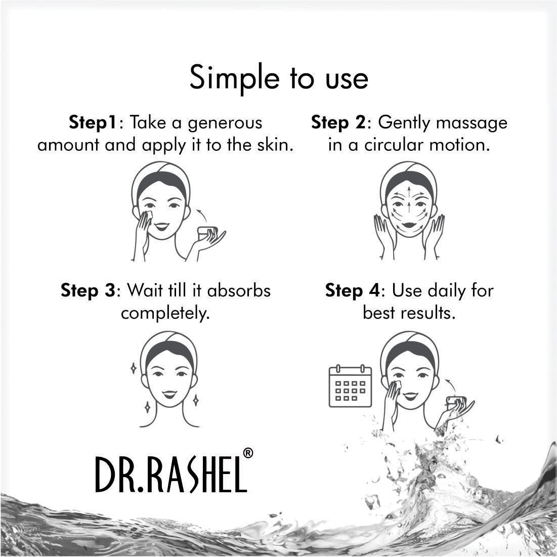 DR.RASHEL Charcoal Face Cream For Women and Men (380 Ml) | All Skin Types |Soft and Healthy Skin | Repairing & Nourishment | Deep Hydration & Moisturization | 100% Vegan | Paraben Free