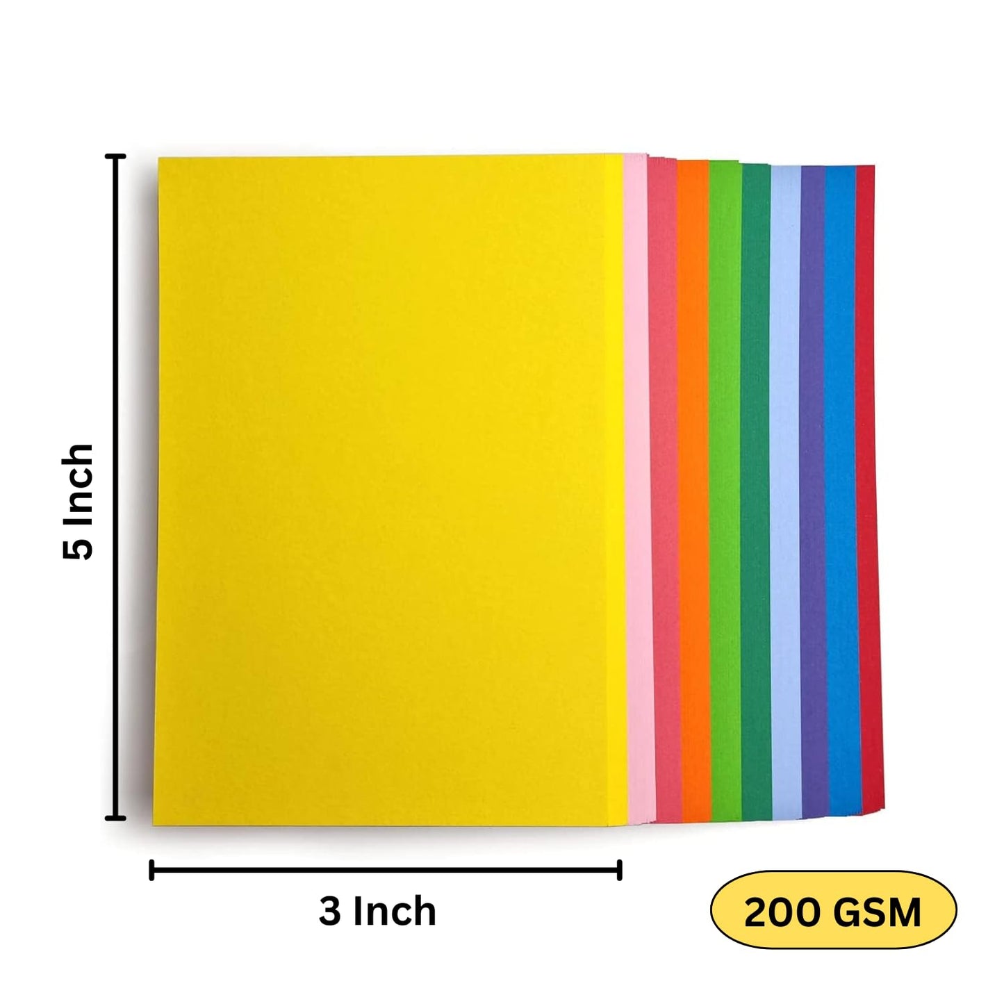 True-Ally 200 GSM Premium Heavy Blank 3" x 5" Index Cards - 200 Cards - 10 Color Index Cards -Great for Flash Cards, Study Cards, Memory Cards, School Supplies (3 x 5 inch - 200 Sheets) Visit the True-Ally Store