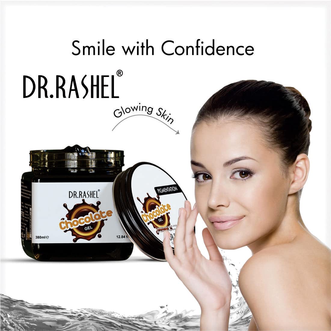 Dr.Rashel Chocolate Glowing Gel For Reducing Darkspot And Skin Moisturizing | Pack of 1 (380 ml)