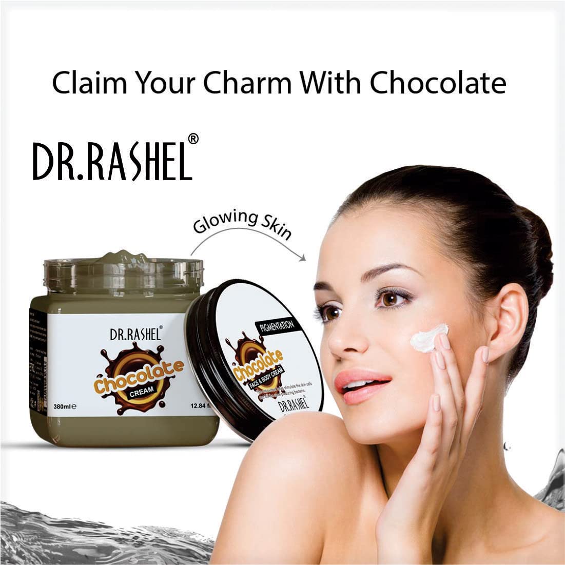 DR.RASHEL Chocolate Face Cream For Women and Men (380 Ml) | All Skin Types |Soft and Healthy Skin | Repairing & Nourishment | Deep Hydration & Moisturization | 100% Vegan | Paraben Free