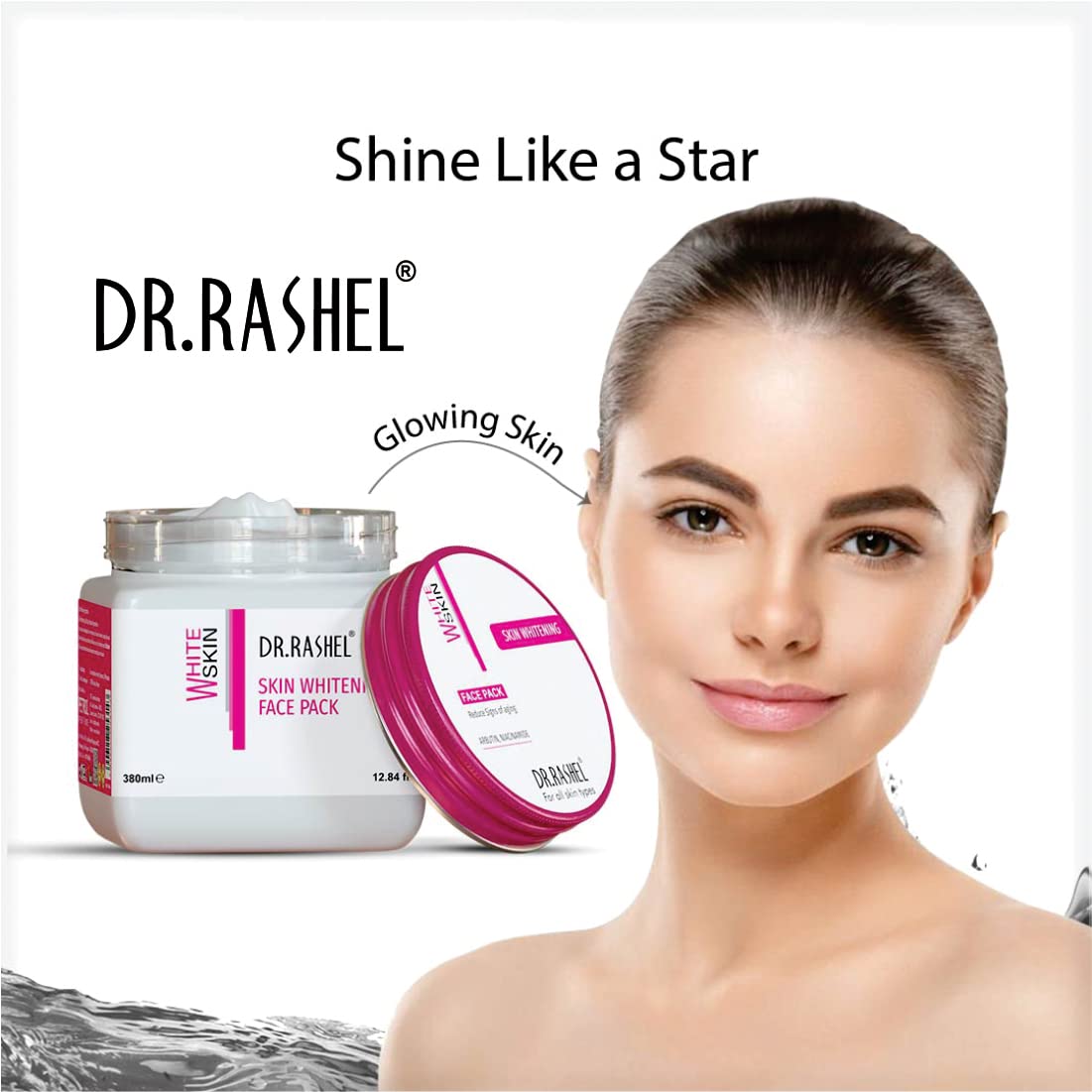 Dr.Rashel WHITE SKIN FACE PACK For Skin Whitening, Skin Lightening, Dark Spot, Reduce Pigmentation (380 ml)