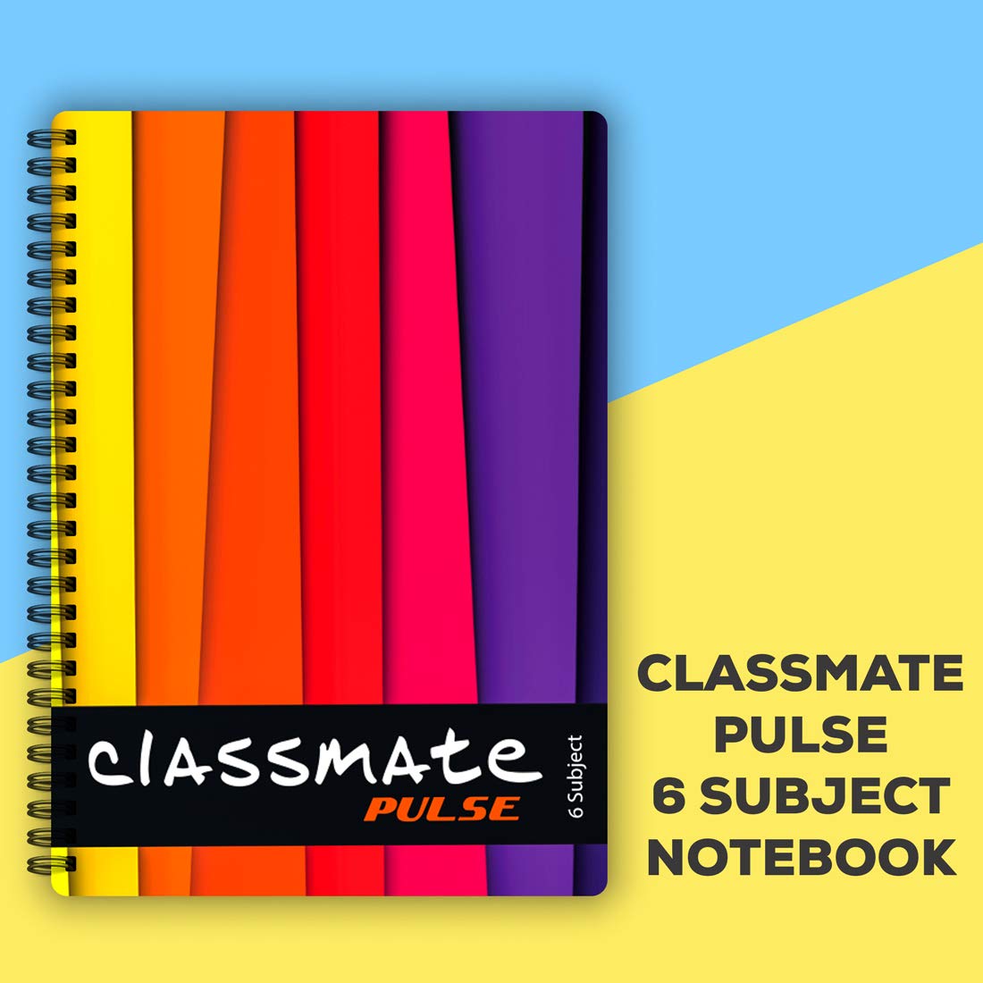 Classmate Pulse Spiral Notebook - Single line, 300 Pages, Wiro, 240mm x 180 mm