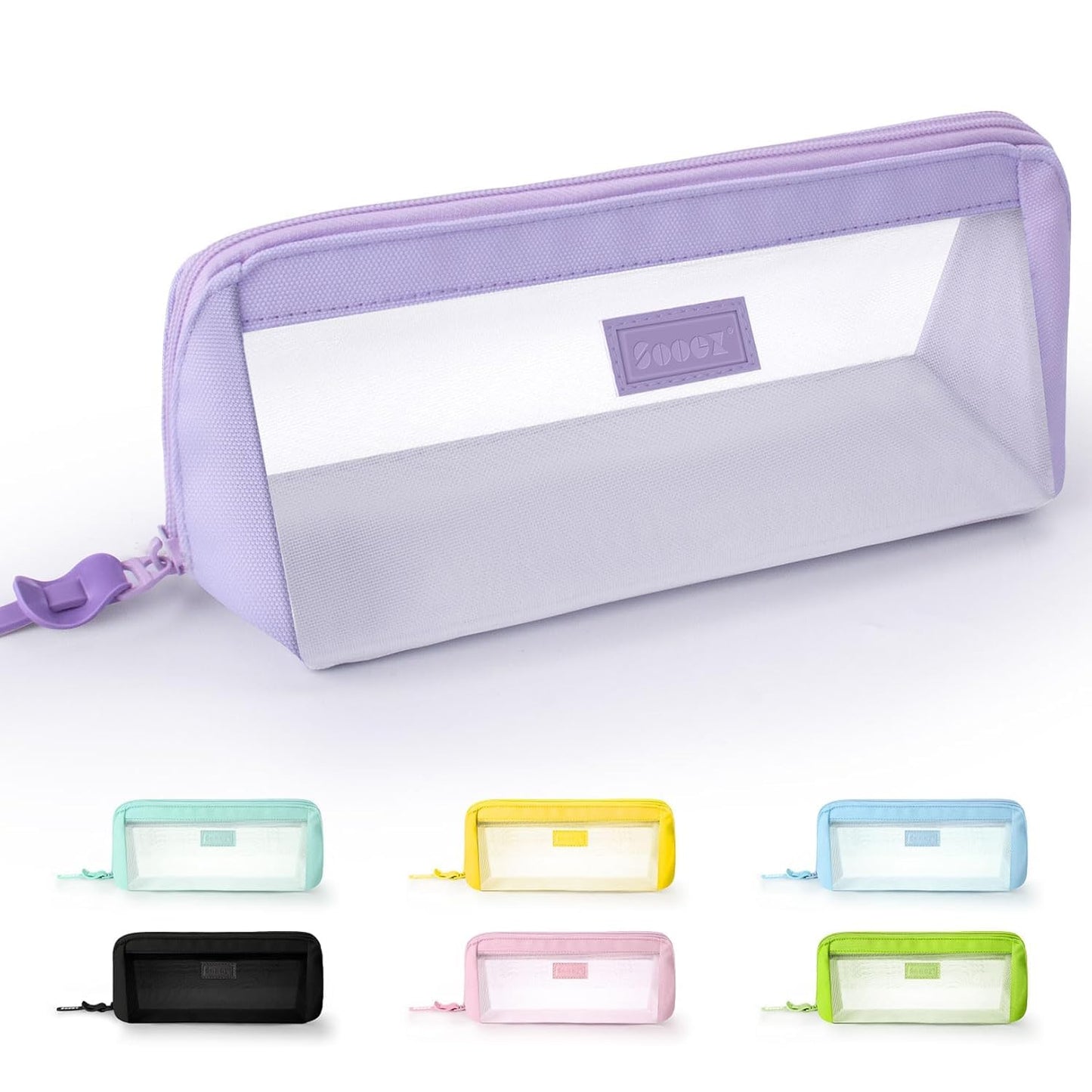 Sileni Cross Net Pencil Pouch Durable, Stylish & Spacious Organizer for Pens, Pencils, and Small Accessories Ideal for School, Office, and Travel Pack of 1(Cross Net Purple Pouch)