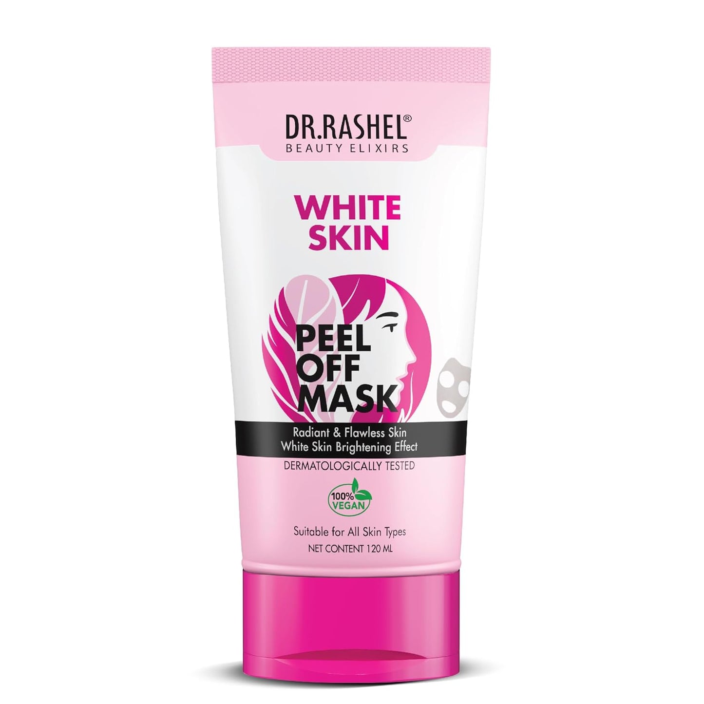 DR.RASHEL White Skin Peel Off Mask For Men & Women (120ml) | Fights Pollution & Dirt | Removes Impurities & Acne | Deeply Detoxifies Skin | Pack of 1