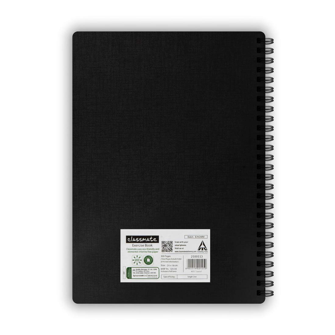 Classmate Pulse Spiral Notebook - Single line, 300 Pages, Wiro, 240mm x 180 mm