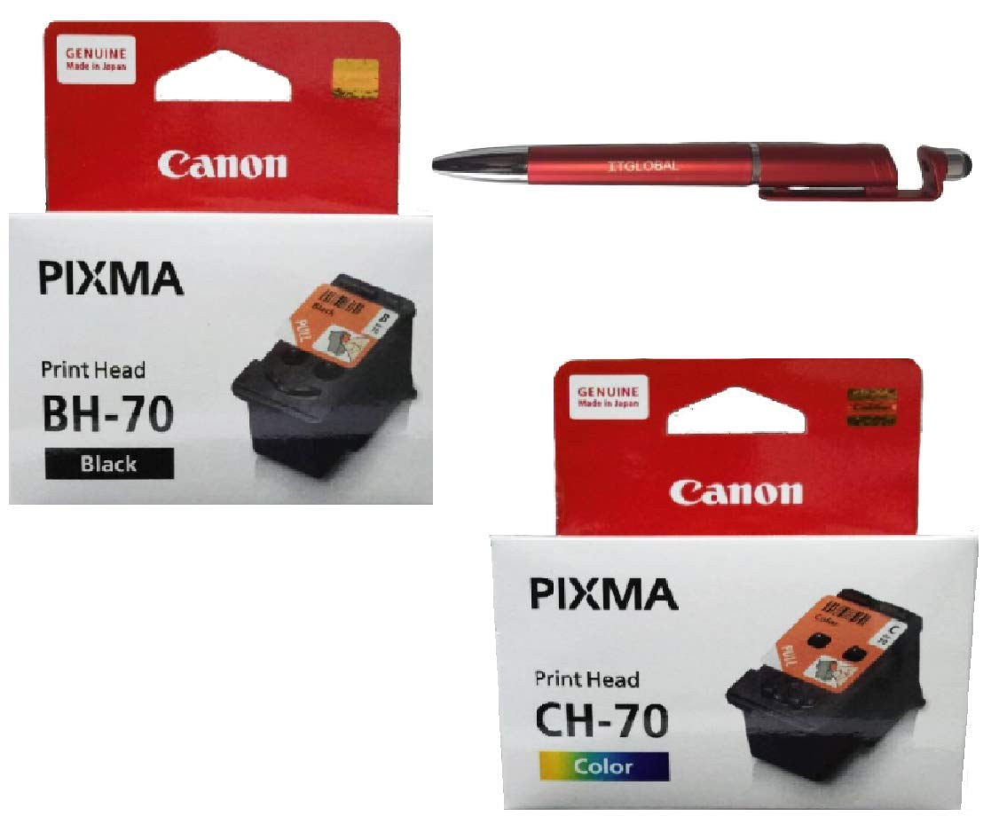 Canon BH 70 & CH 70 Printer Head G5070 G6070 with 3in1 Multi-Function Mobile Phone Stand, Stylus Pen, Anti-Metal Texture Rotating Ballpoint Pen (Very Colors)