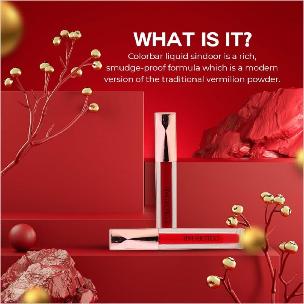 Colorbar Cosmetics Sindoor, Maroon, 3.8 ml | Smudge proof formula | Long lasting