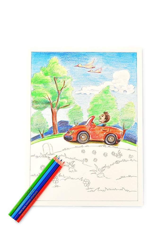Nataraj Full Size Colour Pencils-24 Shades|Multicolor