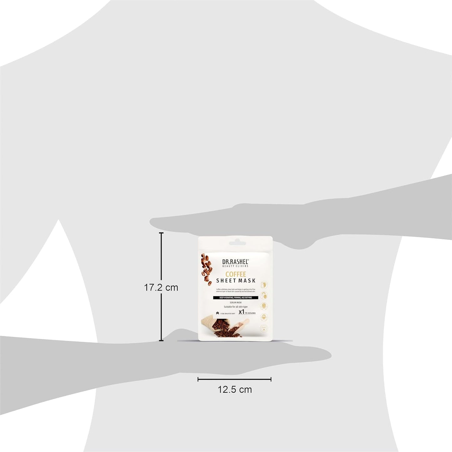 DR.RASHEL Coffee Face Sheet Mask With Serum For Women and Men | All Skin Types | Soft and Healthy Skin | Deep Cleansing & Oil Control | Repairing & Nourishment | Soothing And Hydrating | Paraben Free | Pack Of 2 | 20 Grams Each