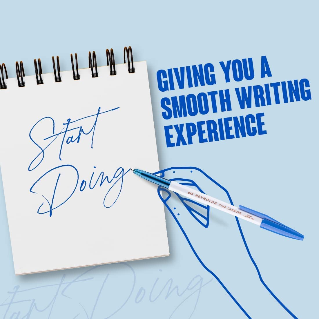 Reynolds 045 Ball Pen SET - 25 PENS (16 BLUE, 6 Black, 3 Red) | PENS WITH COMFORTABLE GRIP |BALL PENS FOR WRITING | PEN FOR STUDENTS & OFFICE STATIONERY | 0.7 mm TIP SIZE